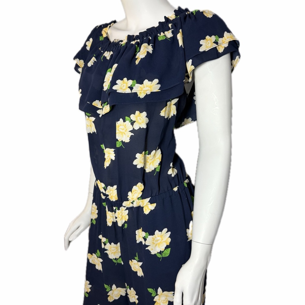Michael Kors Collection $2495 Runway & Celeb Fave Silk Roses Dress Jumpsuit 8 - Picture 12 of 16